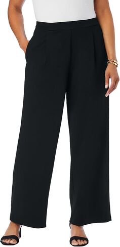 Jessica London Women's Plus Size Stretch Knit Crepe Wide Leg Pant in Saudi Arabia