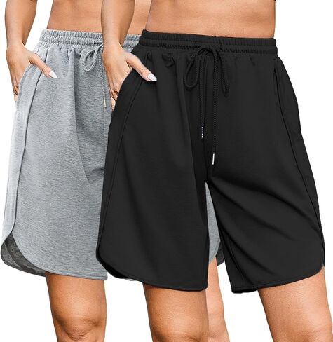 Quenteen Women's Athletic Shorts Jogger Sweat Casual Loose Bermuda Shorts (Available in Plus Size) in Saudi Arabia