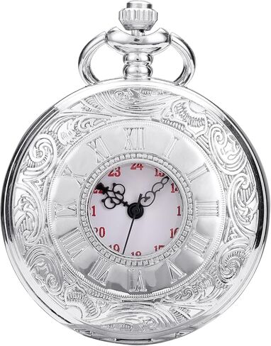 Pocket Watch Engraved Cowboys Arabic Numerals Quartz with Chain Gifts in Kuwait