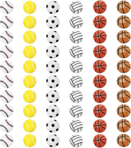 Sports Charms For Jewelry Making,Assorted Sport Ball Flat Back Charms Set,Flat Back Resin Sports Beads For Bracelets Making,Flat Back Resin For Diy Crafts Scrapbooking in Saudi Arabia