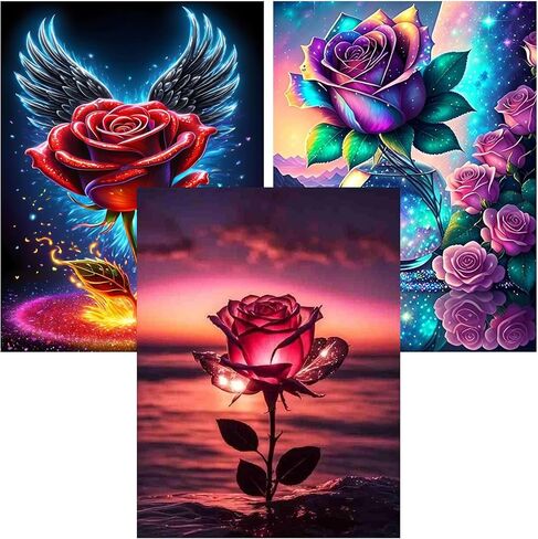 croshom Frog Diamond Art Kits for Adults - 3 Packs Diamond Painting Kits for Adults, Diamonds Art Painting Kit for Adult, 5D DIY Full Drills Craft for Gifts, Home Wall Decor 11.8x11.8in in Saudi Arabia