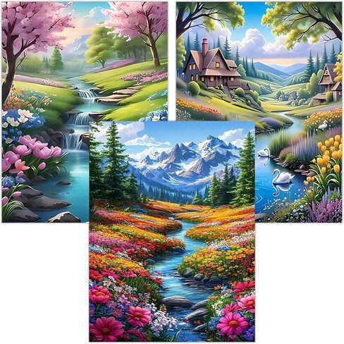 croshom Frog Diamond Art Kits for Adults - 3 Packs Diamond Painting Kits for Adults, Diamonds Art Painting Kit for Adult, 5D DIY Full Drills Craft for Gifts, Home Wall Decor 11.8x11.8in in Saudi Arabia