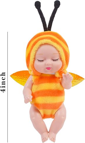 ONEST 8 Sets 4 Inch Dolls Cute Doll Include 8 Pieces Mini Dolls, 8 Sets Handmade Doll Clothes in Saudi Arabia