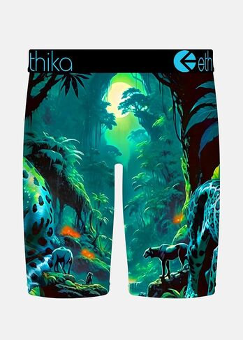 ملابس داخلية بوكسر للرجال من Ethika، بطول الركبة، ملابس داخلية قابلة للتمدد في 4 اتجاهات مع مطبوعات جرافيك - Lumileps in Kuwait