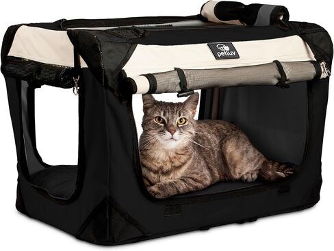 Large Cat Carrier & Dog Carrier for 2 Cats or Medium Dog. Soft Sided Pet Carrier for Travel. Collapsible, Portable Cat Bag with Soft Bed, Top & Side Loading, Locking Zippers, Puppy Crate & Cat Kennel in Saudi Arabia