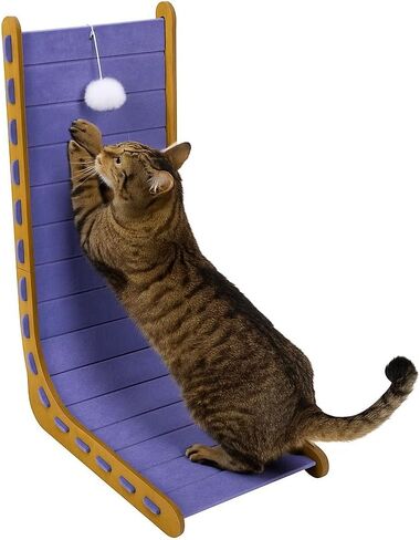 Felt Cat Scratchers for Large Cats | L Shape Horizontal & Verical Scratching Post | Felt + Wood | Light Blue in Saudi Arabia
