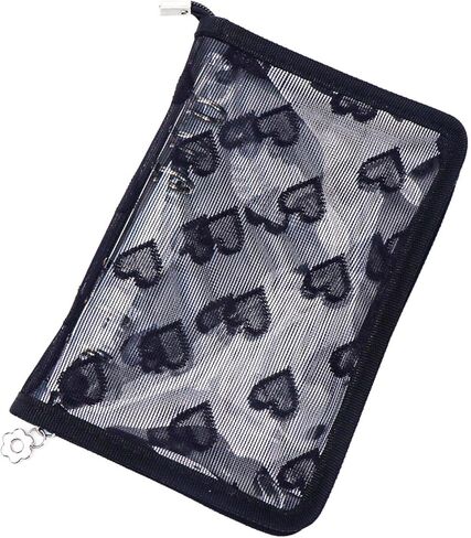 غطاء غلاف الميزانية A6 غلاف شفاف من PVC بسحاب 6 حلقات على شكل قلب من الدانتيل ديكور قابل لإعادة الملء واقي غلاف دفتر الملاحظات لمنظم ألبومات مجلد المجلات (وردي، A6) in Kuwait