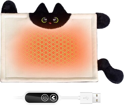 وسادة تسخين USB، تسخين سريع 5 فولت 3 أمبير مع 3 إعدادات للحرارة وإيقاف تلقائي، وسادة تسخين للسفر للرقبة والكتف والظهر والركبة وتشنجات الدورة الشهرية. وسادة تدفئة من الصوف مقاس 12 × 16 بوصة مع كابل USB-A إلى USB-C، رمادي in Kuwait
