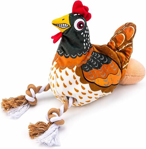 Pet Tug-of-War Toy with Squeaker – Durable Chicken-Shaped Dog Toy for Medium to Large Breeds, Rope Design for Interactive Play, Built-in Squeaker for Extra Fun in Saudi Arabia