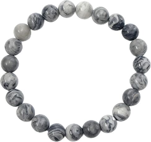 8mm Natural Stone Beads Stretch Bracelet, Round Bead Strand for Women Men | Multicolor Elastic Crystal Jewelry in Kuwait