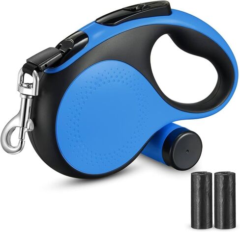 Retractable Dog Leash, 26Ft Heavy Duty Cable for Small to Large Dogs up to 110lbs, 360° No Tangle, One-Handed Brake, Red (RED) in Saudi Arabia