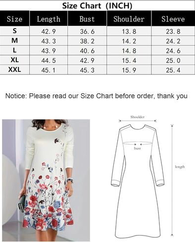 Womens Floral Maxi Dress Long Sleeve Casual Crewneck Dress Wedding Guest Party Dresses Fall 2025 Outfits in Saudi Arabia