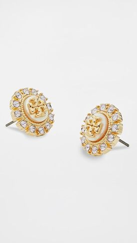 Tory Burch Women's Moondance Mother of Pearl and Crystal Stud Earrings in Saudi Arabia