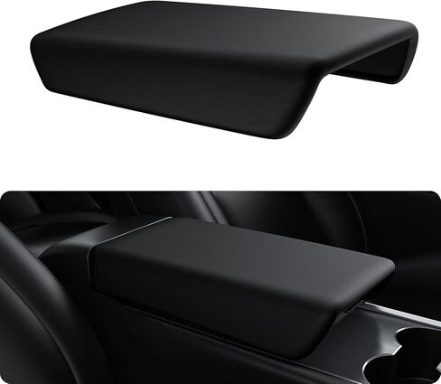 BASENOR Upgraded Center Console Cover for 2025 2026 Tesla Model Y Refresh (Juniper) 2024 2025 Tesla Model 3 Highland Non-Slip TPU Armrest Cover [No Logo] Arm Rest Protector Accessories Black in Saudi Arabia