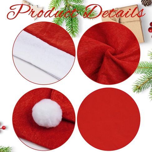 Yolyoo Christmas Chair Covers,Hat Chair Back Covers Set of 4,Kitchen Chair Slipcovers Removable for Home Party Xmas Holiday Festival Decor (4 PCS) in Saudi Arabia