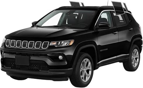 AUTOTEK Precut Window Tint Film Front Two Door Windows Tint Film Cars Sun Blocking Protection Privacy Anti Shatter Glass 2Ply Computer Cut 35% Tint Shade for Jeep Compass 2017-2024 in Saudi Arabia