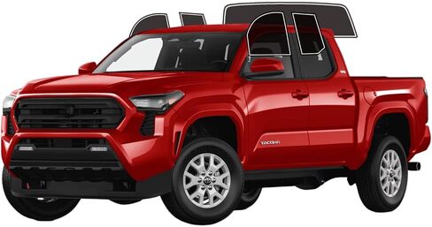 AUTOTEK Precut Window Tint Film Front Two Door Windows Film Cars Sun Blocking Protection Privacy Anti Shatter Glass 2 Ply Computer Cut Any Tint Shade for Toyota Tacoma Double Cab 2024-2025 in Saudi Arabia