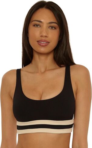 Becca Womens Coast Line Sports Bra Bikini Top, Adjustable, Swimwear Separates for Women in Saudi Arabia