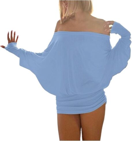 LRF Off The Shoulder Dress See Through Trendy Y2k Sexy Mini Slim Fit Casual Loungewear Dress in Saudi Arabia