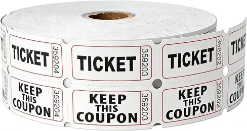 2200 Pcs (1100 Pairs) Raffle Tickets Double Roll, Blue 50/50 Raffle Tickets, Consecutively Numbered for Raffles, Events, Fundraisers, Carnivals & Classroom Activities in Kuwait