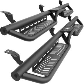 خطوات جانبية لألواح الجري متوافقة مع 2005-2023 Toyota Tacoma Double Cab & Crew Cab (4 أبواب كاملة الحجم)، قضبان جانبية شديدة التحمل بتصميم درجين، زلاجات Nerf Bar Rock، نجمة سوداء مزخرفة in Kuwait