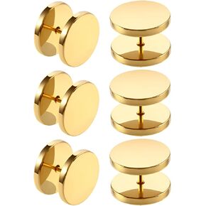 3 أزواج فضية 4 مم (6 جرام) من الفولاذ المقاوم للصدأ سدادات أذن وهمية مقاييس مسمار قيلولة مسطح طقم مسمار خلفي مسطح إخفاء الزنمة الصناعية ترصيع غضروف النوم هيبوالرجينيك أقراط ثقب الجسم مجوهرات النساء الرجال in Kuwait