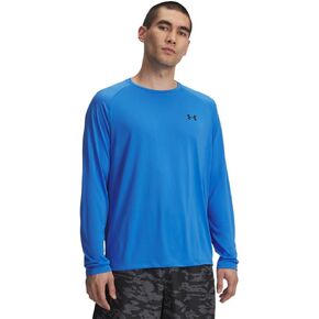 تي شيرت رجالي بأكمام طويلة من Under Armour Tech 2.0، (402) أزرق أتلانتس / / أسود، مقاس كبير طويل in Kuwait