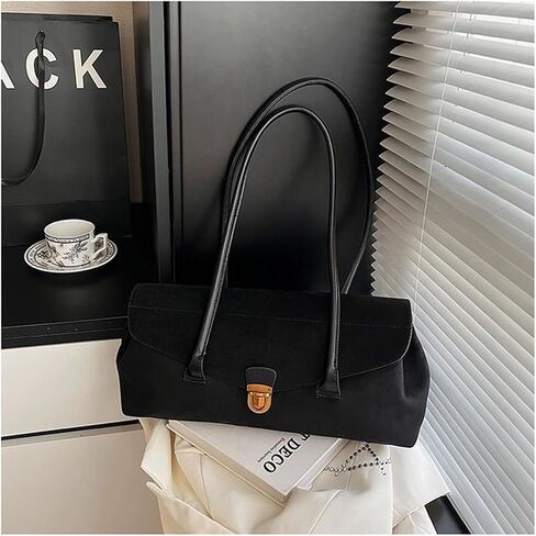 Suede Shoulder Bag for Women Brown Tote Bag 2025 Fall Trendy Purse Top Handle Designer Hobo Handbag in Saudi Arabia
