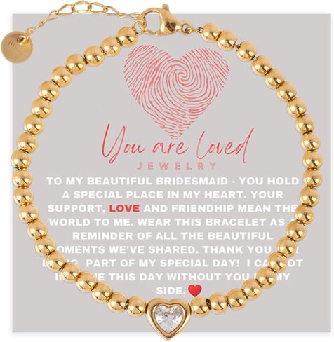 Heart to Heart Adjustable Bracelet for Women | Sterling Silver & Gold Plated Jewelry Gift | Sentiment Card Included | Dainty Charm Bracelet | Present for Daughter, Friend, or Mom | You Are Loved Jewelry in Saudi Arabia
