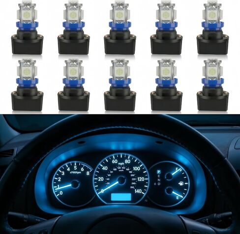 WLJH 10Pack Printed Circuit Base T10 194 168 LED Light Bulb PC194 PC195 PC160 PC161 PC168 Instrument Panel Gauge Cluster Dashboard Automotive Multi-Purpose Light Bulb Blue in Saudi Arabia
