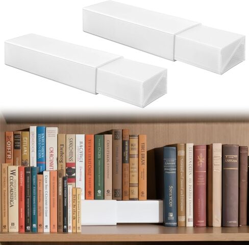 Thyle 1 Set Bookshelf Riser 2 Levels - Nesting Assembled PP Board Manga Shelf Riser for Books Collection Organizer, Space-Saving Display Stand for Books, Manga, DVDs, CDs (Black) in Kuwait