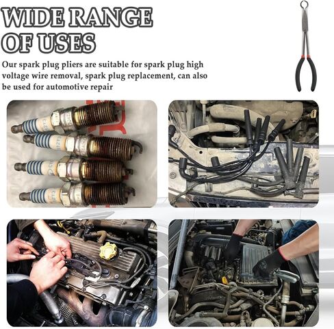2PCS Sleeve & Round Spark Plug Tools Kit,Multi-functional Spark Plug Boot Removal Tool Set for Removing and Installing the Sparkplugs,Heavy Duty Sparks Plugs Wire Removal Tool in Saudi Arabia