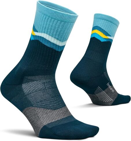 جورب صغير من Feetures Trail Max Cushion - جوارب للمشي لمسافات طويلة للرجال والنساء - رمادي، متوسط ​​(3 أزواج) in Kuwait