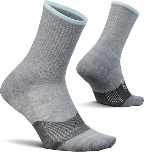 جورب صغير من Feetures Trail Max Cushion - جوارب للمشي لمسافات طويلة للرجال والنساء - رمادي، متوسط ​​(3 أزواج) in Kuwait