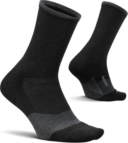 جورب صغير من Feetures Trail Max Cushion - جوارب للمشي لمسافات طويلة للرجال والنساء - رمادي، متوسط ​​(3 أزواج) in Kuwait