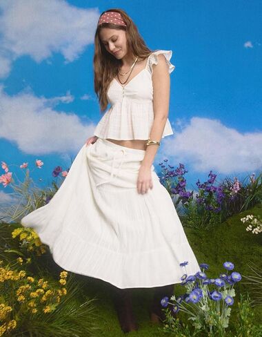 Patrons of Peace Lotus Womens Maxi Skirt in Saudi Arabia