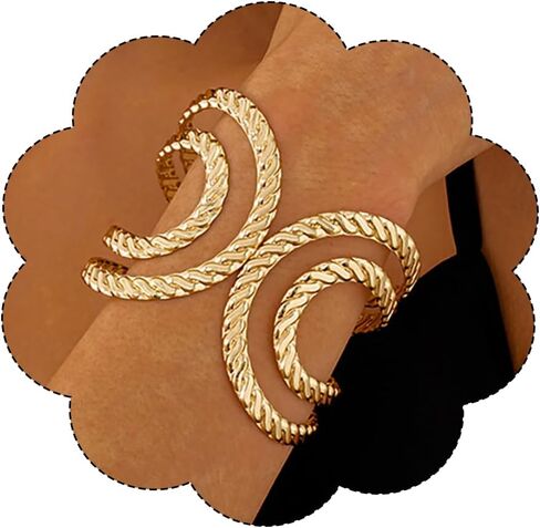 Arm Cuff for Women Gold Upper Arm Bracelet Minimalist Adjustable Cuffs Bangle Punk Dress Jewelry in Saudi Arabia