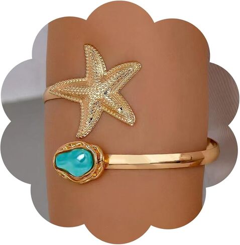 Arm Cuff for Women Gold Upper Arm Bracelet Minimalist Adjustable Cuffs Bangle Punk Dress Jewelry in Saudi Arabia