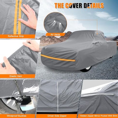 Car Cover Compatible with 1988-1999 Chevy C/K 1500/2500/3500,Custom Fit for Regular Cab Short Bed(6.5 ft Bed), Black in Saudi Arabia