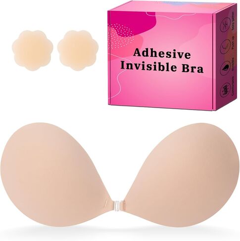 حمالة صدر مثبتة بدون حمالات حمالة صدر لاصقة للغاية حمالة صدر لاصقة غير مرئية بدون ظهر حمالة صدر متعددة الألوان مقاسات قابلة لإعادة الاستخدام للنساء كوب كريم B in Kuwait