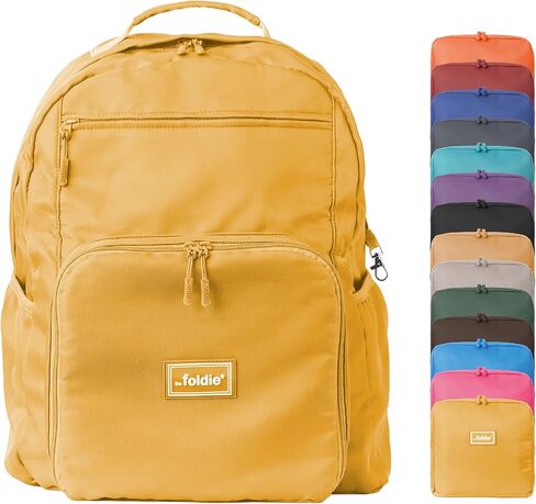The Foldie Packable Backpack for Travel 32L - Lightweight Foldable Backpacks with Trolly Sleeve & RFID Protection - Water-repellent Casual Daypack Backpacks for Hiking, Camping & Gym - Army Green in Kuwait