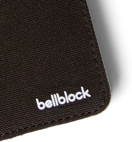 Bellblock Canvas Card Holder for Men/Women | Slim Handcrafted Mens Card Wallet | Holds Up to 7 Cards & Folded Cash | Cotton Canvas (Pack of 1) (Mocha Black) in Saudi Arabia