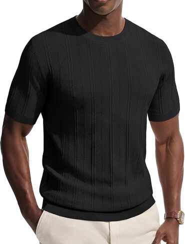 PJ PAUL JONES Men's T-Shirts Casual Short Sleeve Crewneck Knit Tee Shirts in Saudi Arabia