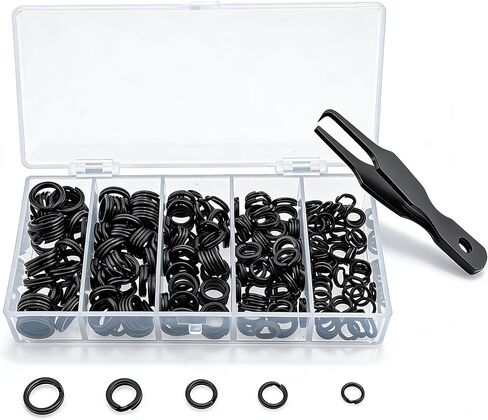 مجموعة حلقات الصيد المقسمة: 250 قطعة من طُعم الصيد الفولاذي عالي التحمل لصنع حلقة ربط خطاف الصيد in Kuwait