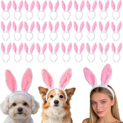 20 Pcs Bunny Ears Headband, Bunny Ears Hat With Ears Animal Cute Rabbit Ear Funny Hats for Women Party Gifts in Saudi Arabia