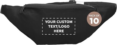 DISCOUNT PROMOS Custom Discover Clear Fanny Packs مجموعة مكونة من 50 قطعة، حزمة كبيرة مخصصة - رائعة للجري أو ركوب الدراجات أو العروض الترويجية أو المعارض التجارية - شفافة in Kuwait