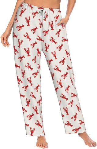 Dujiea Women's Pajama Pants With Pockets, Sleepwear Stretch Drawstring Lounge Bottoms Wide Leg Comfy Sleep Pj Bottoms Women in Saudi Arabia