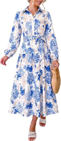 Sissyaki Womens Long Sleeve Summer Maxi Dress 2026 Floral Dress Spring Wedding Guest Dress in Saudi Arabia