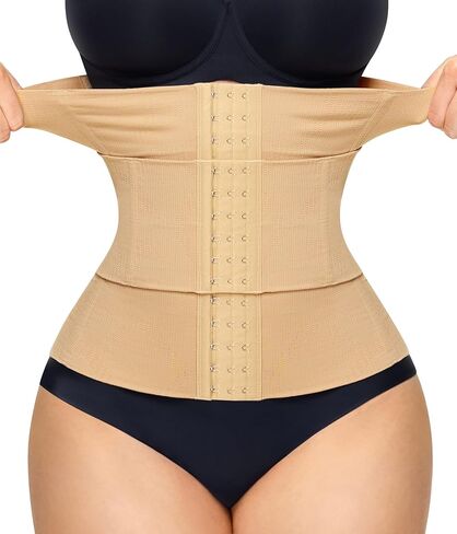 Nebility Waist Trainer for Women Corset Shapewear Tummy Control Segmented Waist Cincher Postpartum Faja Body Shaper in Saudi Arabia