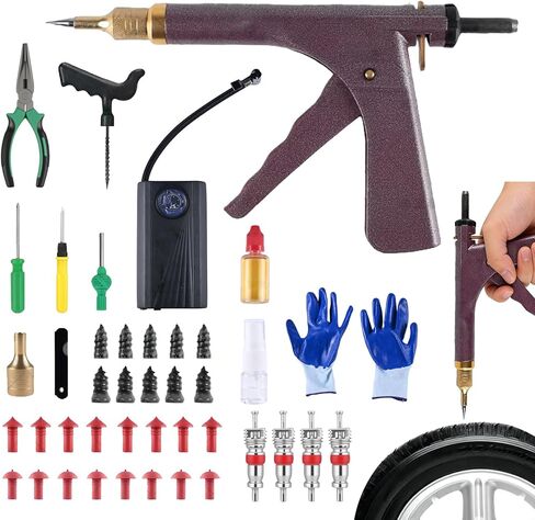 Tire Repair Nail,Tire Repair Kits,Vacuum Tire Repair Kits Spiral Rubber Screws,for car, Motorcycle, Truck, Tractor Tire Puncture Repair in Saudi Arabia